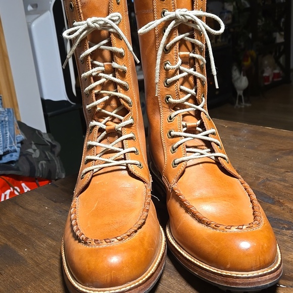Cole Rood & Haan Moose Moc Leather Mens Boots Rare Size 10.5 main image 10